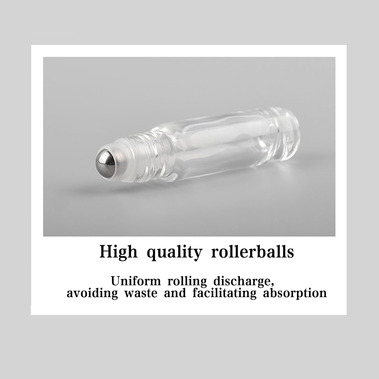 10 PCS Essential Oil Roller Bottles 10 Ml 1/3 Oz Refillable Roll on Bottles with Stainless Steel Roller Bottles image number 1