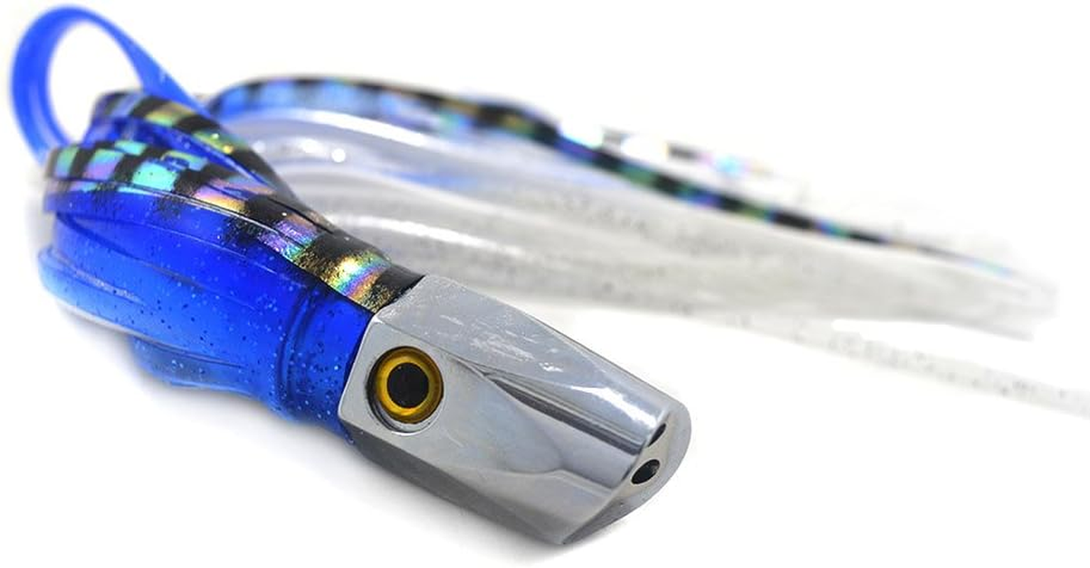 Kmucutie Set of 5 Pcs 8 Inch Trolling Skirt Lures Marlin Tuna Dolphin Mahi Durado Wahoo Big Game Deep Sea Fishing Lure image number 2