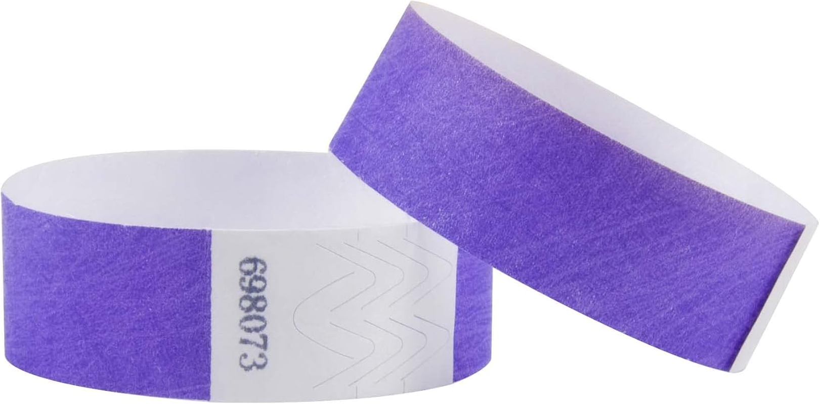 L Liked 100 Pcs Paper Wristbands for Events, Party Wristbands for Events, Event Bracelets Is Waterproof for Parties, Concerts, Sports, Fairs, Travel, Pool Pass (Purple)