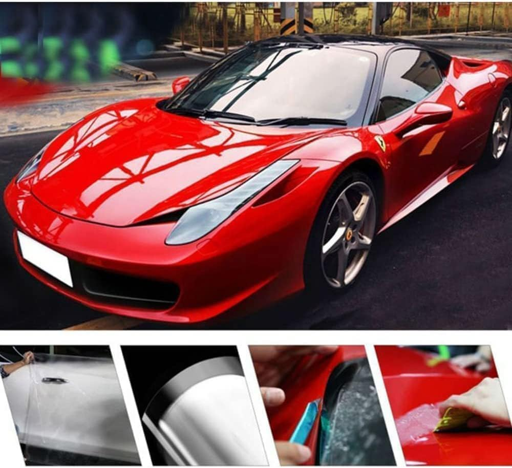 Clear Protective Vinyl Wrap Guard Film, Clear Gloss Paint Protection Bulk Film, Transparent Self Adhesive Film Wrap Roll without Bubble for Moto, Car DIY Interior (30Cm X 300Cm) image number 1