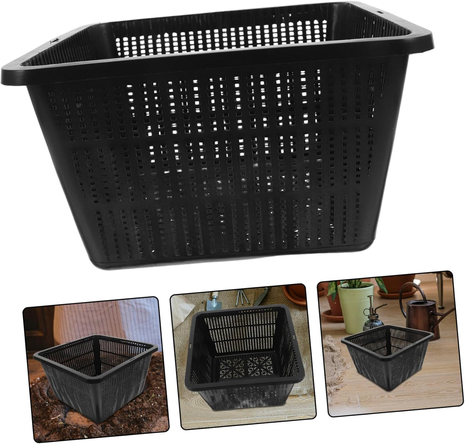 CIYODO Hydroponic Net Pots Set 2 Plastic Plant Baskets Mesh for Small Garden Supplies image number 2