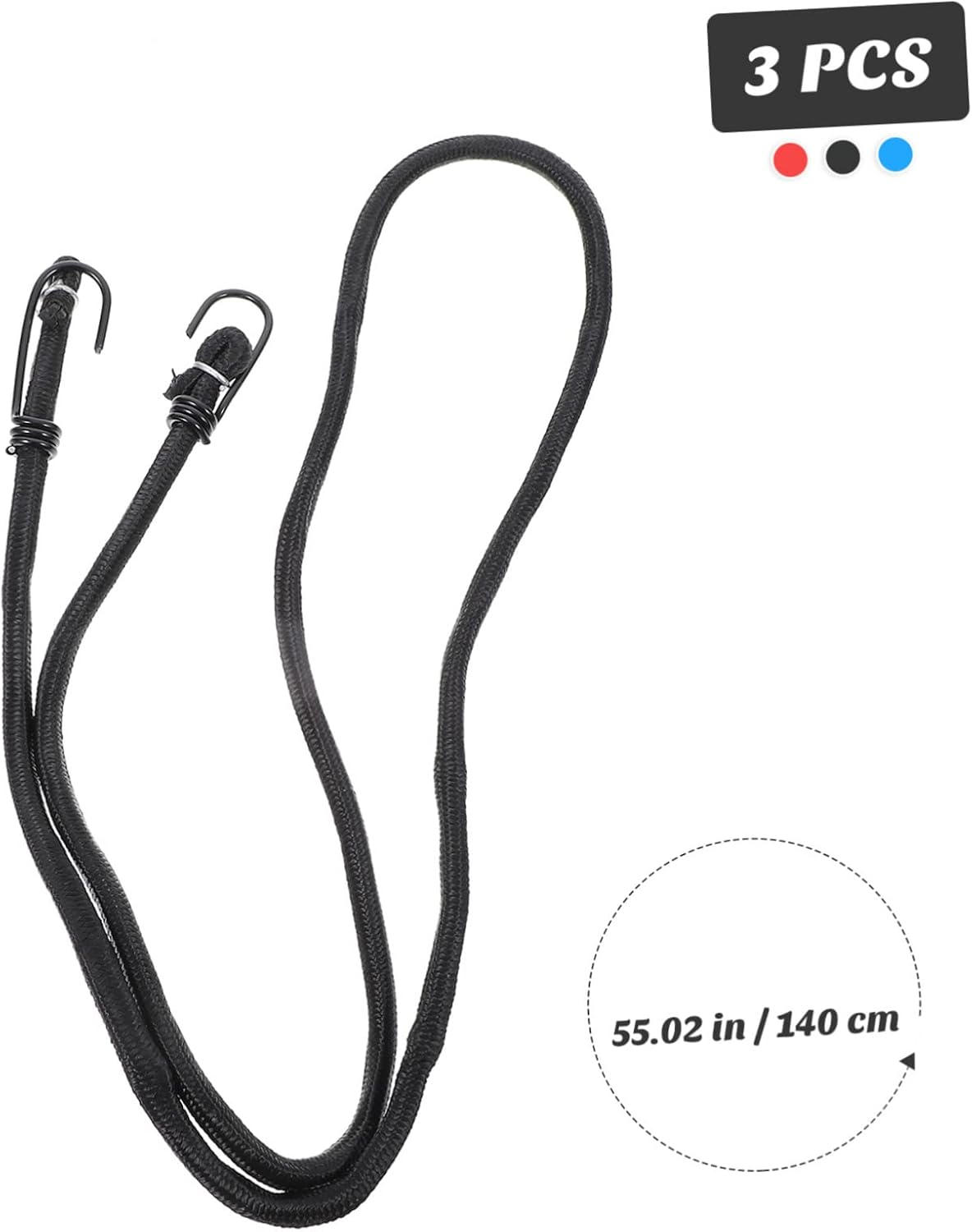 Gogogmee 3Pcs High Strength Luggage Rack Telescopic Rope Retractable Ratchet Straps for Secure Cargo Binding image number 1