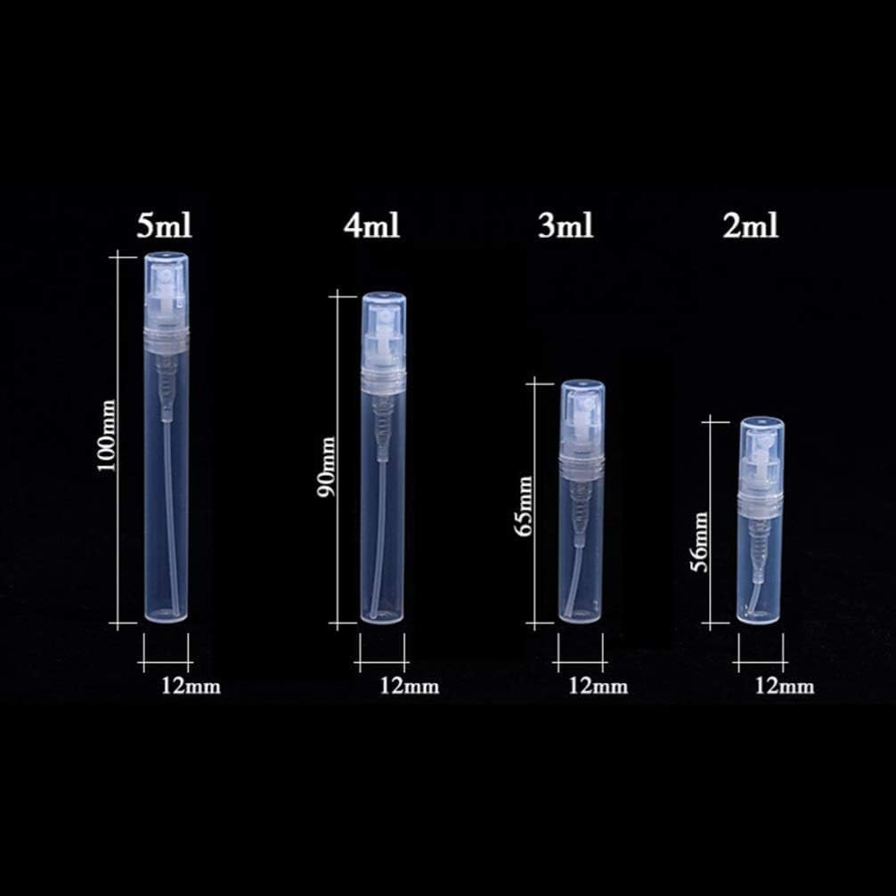 Perfume Atomiser 50Pcs Mini Sample Atomizer Spray Travel Perfume Bottle Fine Mist Empty Bottle Fragrance Perfume Scent Containers (2Ml Random Color) (Color : 3ML)