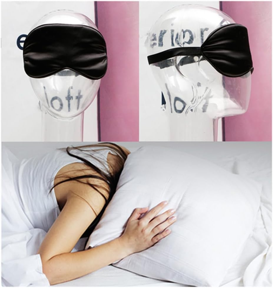 6 Pack Sleep Mask, Silk Sleep Mask, Super Soft Eye Masks with Adjustable Strap, Silk Eye Cover Soft Satin Blindfold Elastic Strap Night Eyeshade Travel Nap for Women Men image number 1