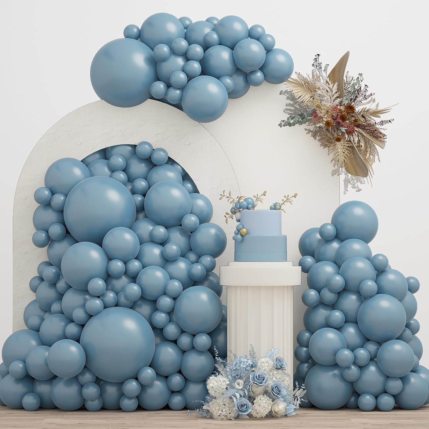 Pearl White Double Stuffed Balloons Different Size 115Pcs 5/10/12/18" White Pearl Ivory Balloons Garland Kit for Wedding Birde to Be Engagement Bridal Shower Birthday Baby Shower Party