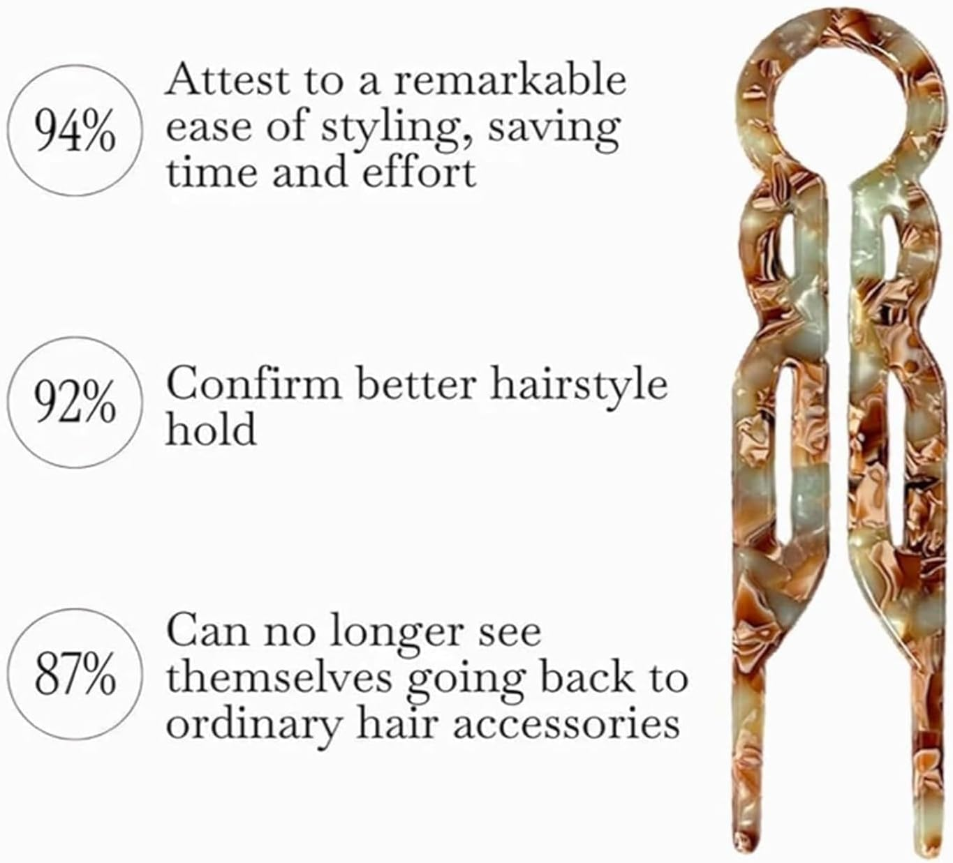 Lialys Hair Pin, Prestige Hair Pin,New Hair Accessories, Elegant Hair Clips for Women, Suitable for All Hair Types (3Pcs) image number 5