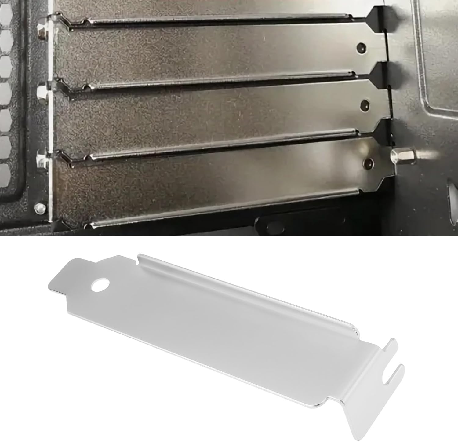 VGOL 6X PC Low Profile PCI Bracket Expansion Computer Back Slot Cover for Computer Cases, 80X18X13Mm image number 5