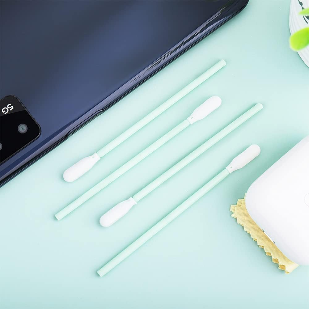 200 Pieces Cleaning Sponge Long Sterile for Inkjet Print Head Cleaner, Camera, Lens Cleaning, Optical Equipment, Green image number 4