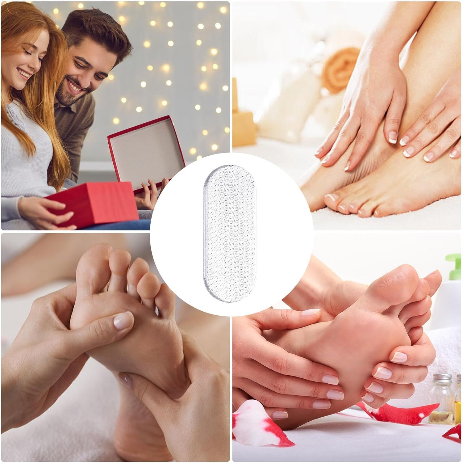 Glass Foot File Callus Remover,Clear Foot File | In-Shower Foot Scrubber Dead Skin Remover, Dry Heels Skin Remover Pedicure Kit for Feet Dead Skin Smoothing