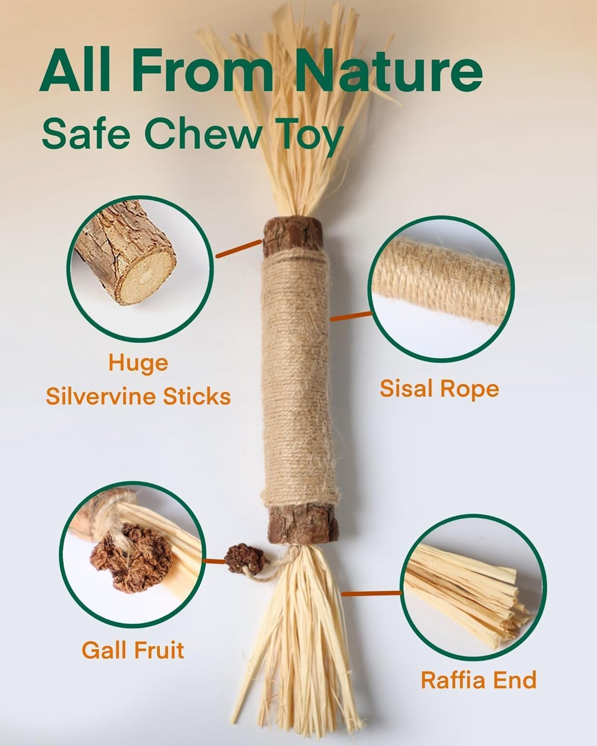 JCBCKJ 3Pcs Cat Stick Wood Polygonum Natural Silvervine Sticks Cat Teeth Cleaning Wood Stick Kitty Teething Sticks Pet Chew Wooden Sticks Pet Toy Accessories image number 3