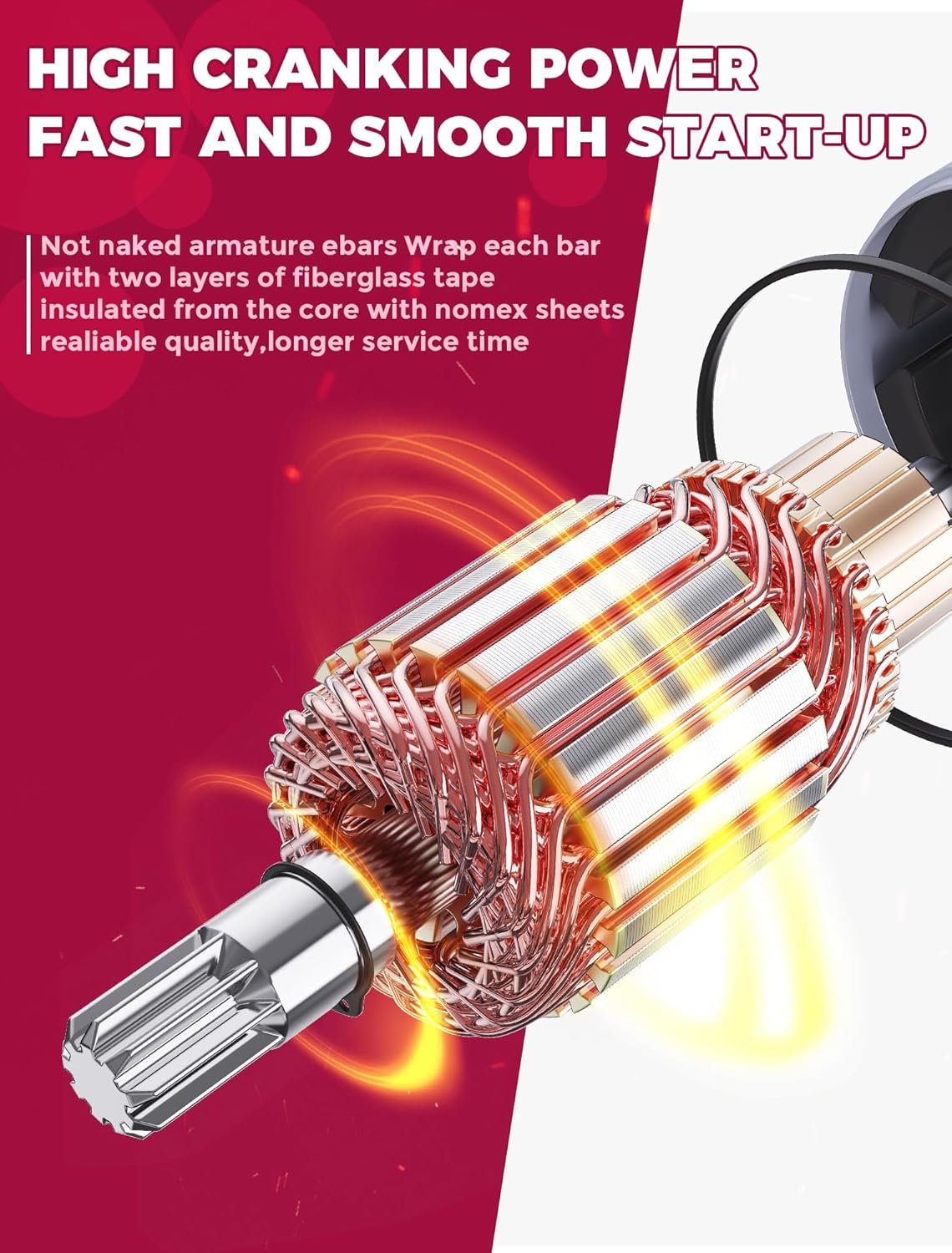 Starter for Yamaha Kodiak 700 2016-2025 Grizzly 700 YFM700 2009-2025 Grizzly 550 YFM550 2009-2015 28P-81890-01-00 Olifant image number 5