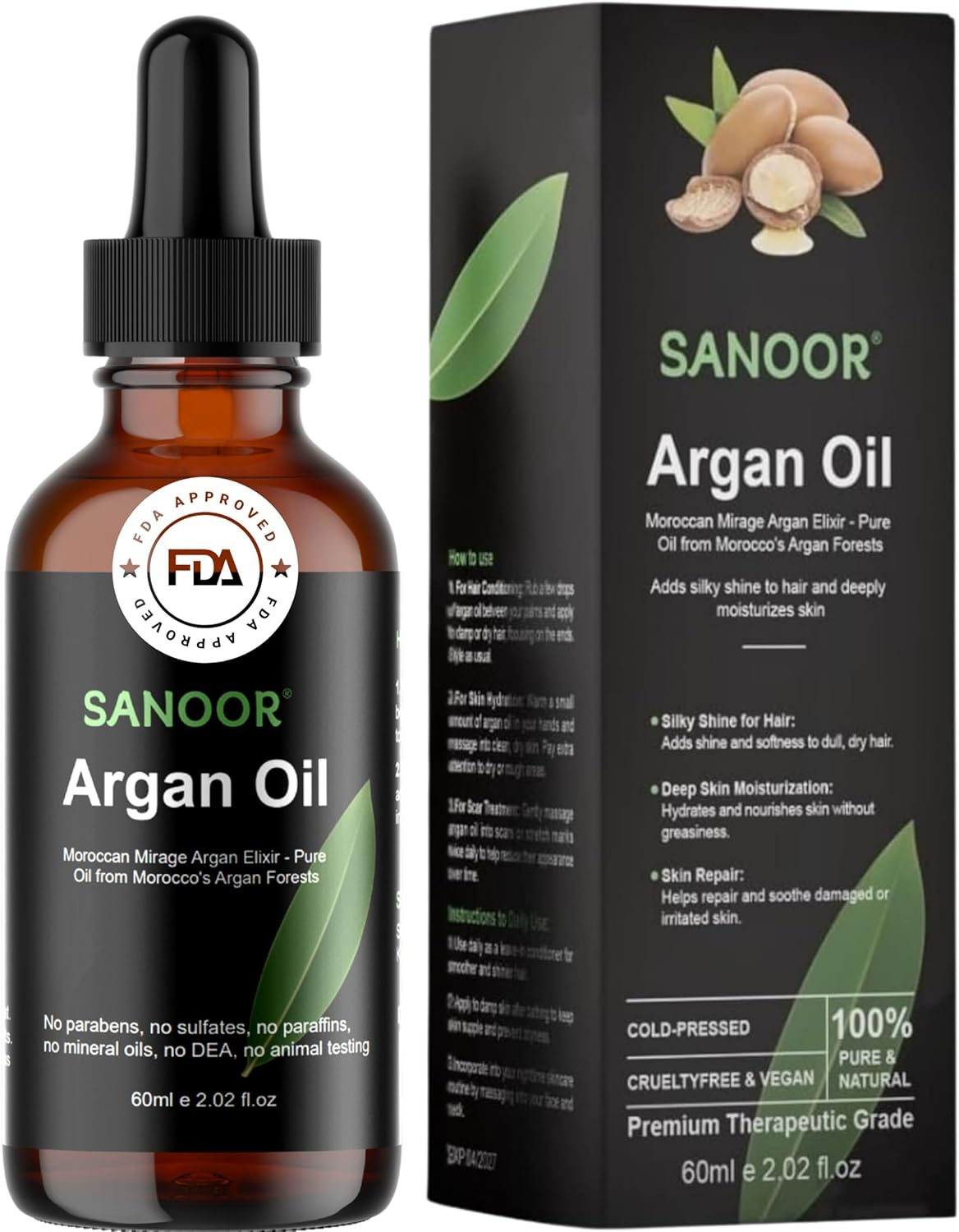 Moroccan Mirage Argan Elixir - Pure Oil for Luxurious Skin & Hair Care | Hair Conditioning | Skin Hydration | Scar Treatment | 60Ml 2 Fl.Oz image number 3