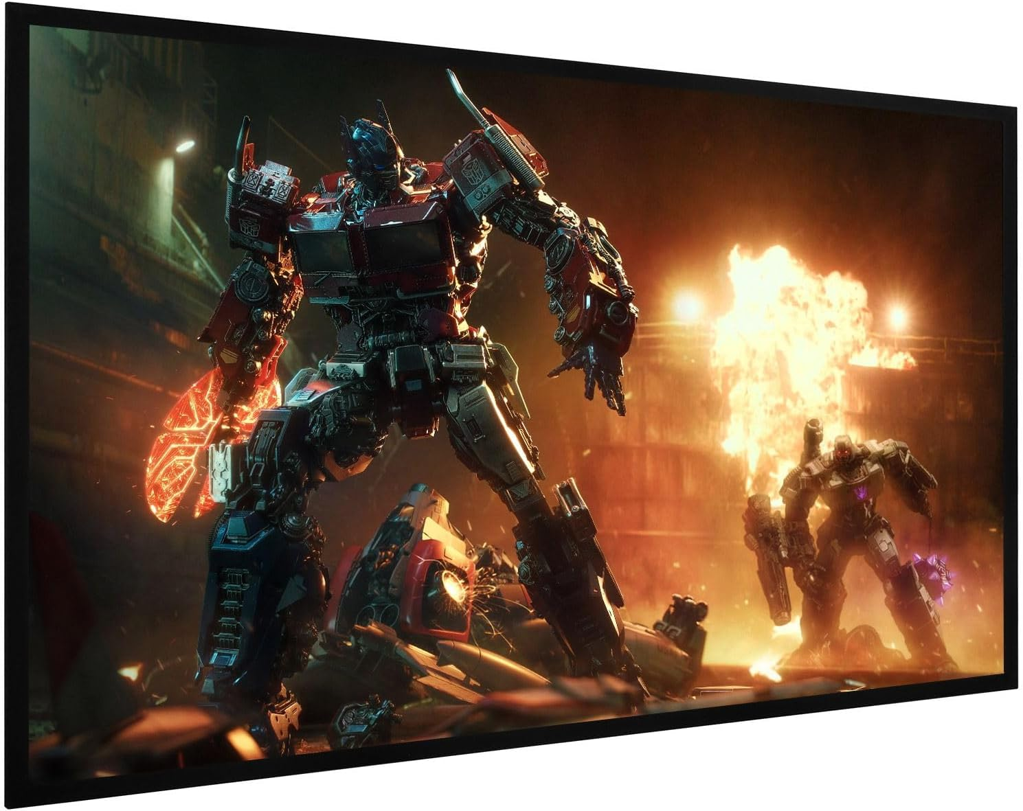 16:9 Fixed Projector Projection Screen, 120 Inch, Cinewhite 3D, PVC, Black & White image number 4