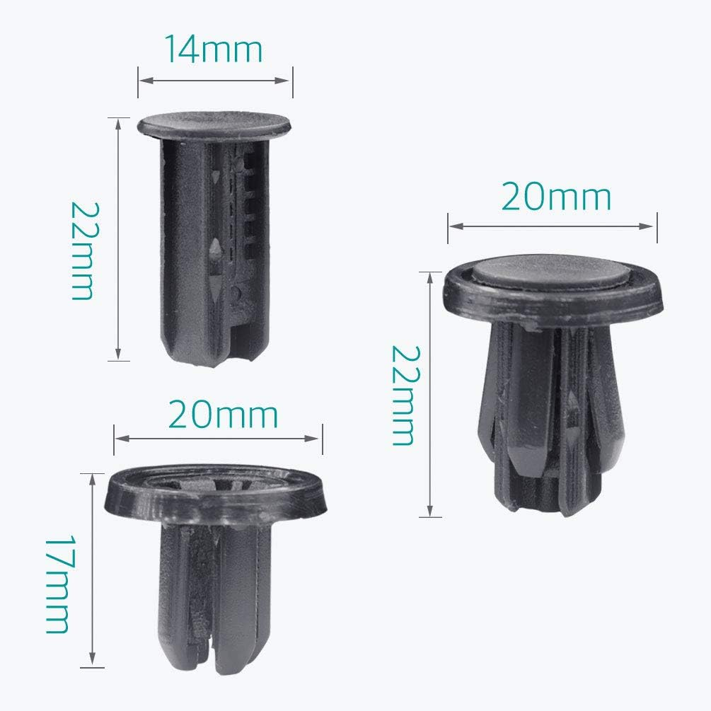 Lantee 20 Pcs Bumper and Wheel Well Liner Push-Type Retainer Clips for Honda & Acura 91505-TM8-003 image number 5