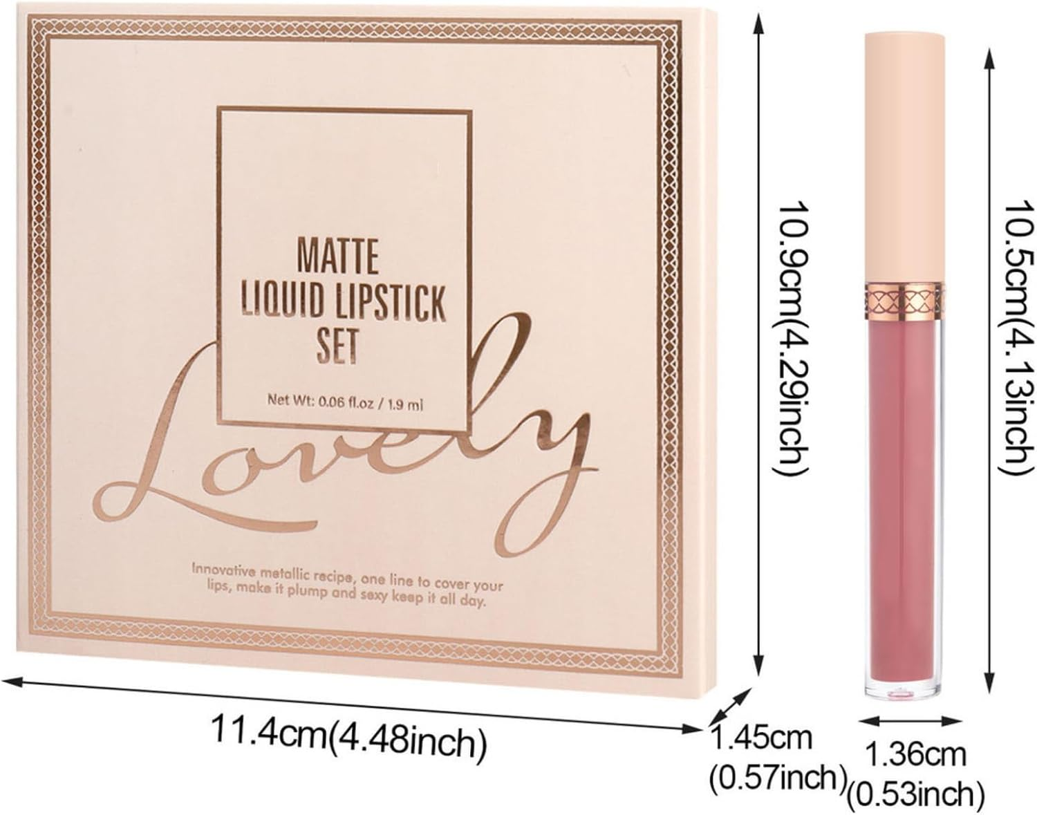 8 Colours Matte Lipstick Set, Velvet Lips Shine Lip Kit, Waterproof Durable Naked Lips Tint Beauty Cosmetic Makeup Gift Set image number 2