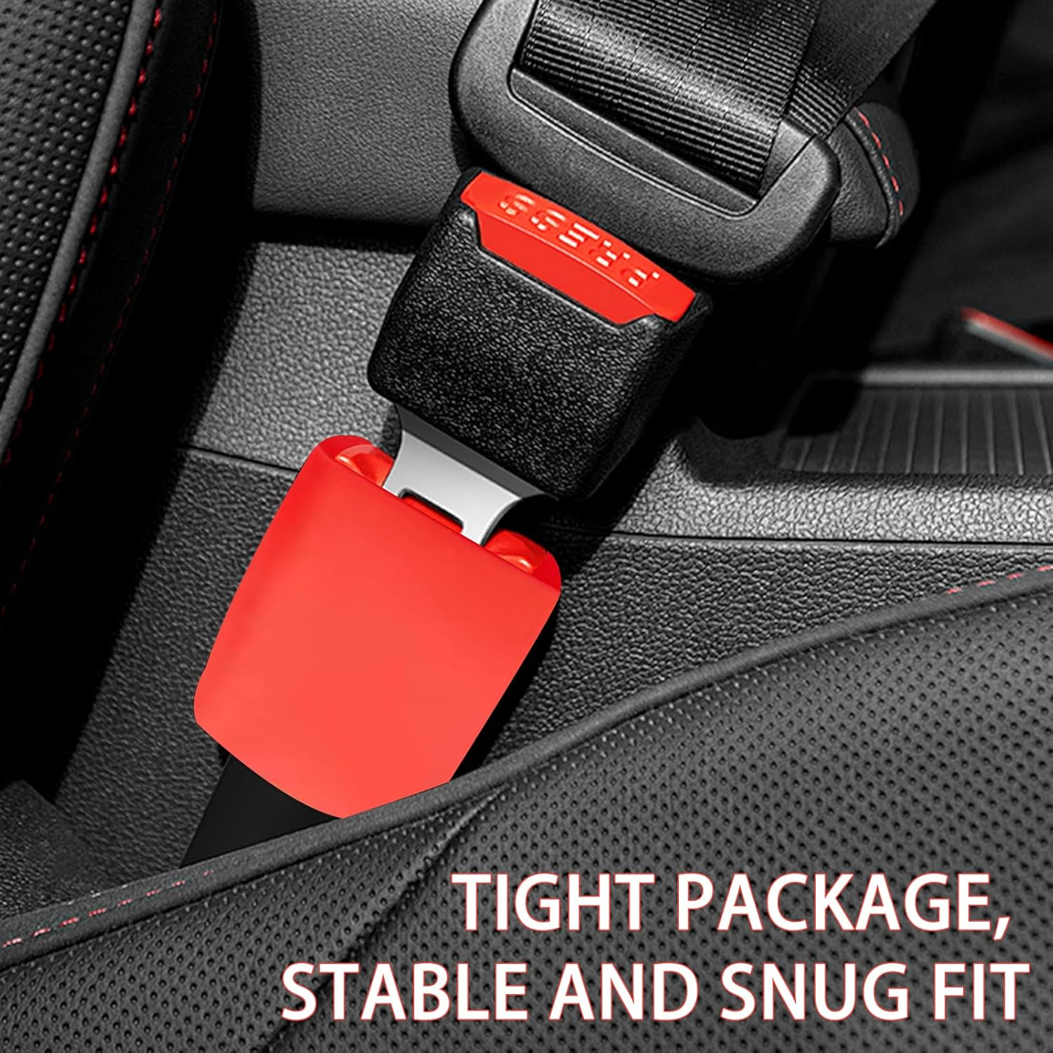 2Pcs Silicone Protective Cases for Car Seat Belt Buckles, Red Seat Belt Buckle Holder, Suitable for Children, Toddlers, the Elderly, Seat Belt Buckle Brackets, and Seat Belt Buckle Bracket Boosters