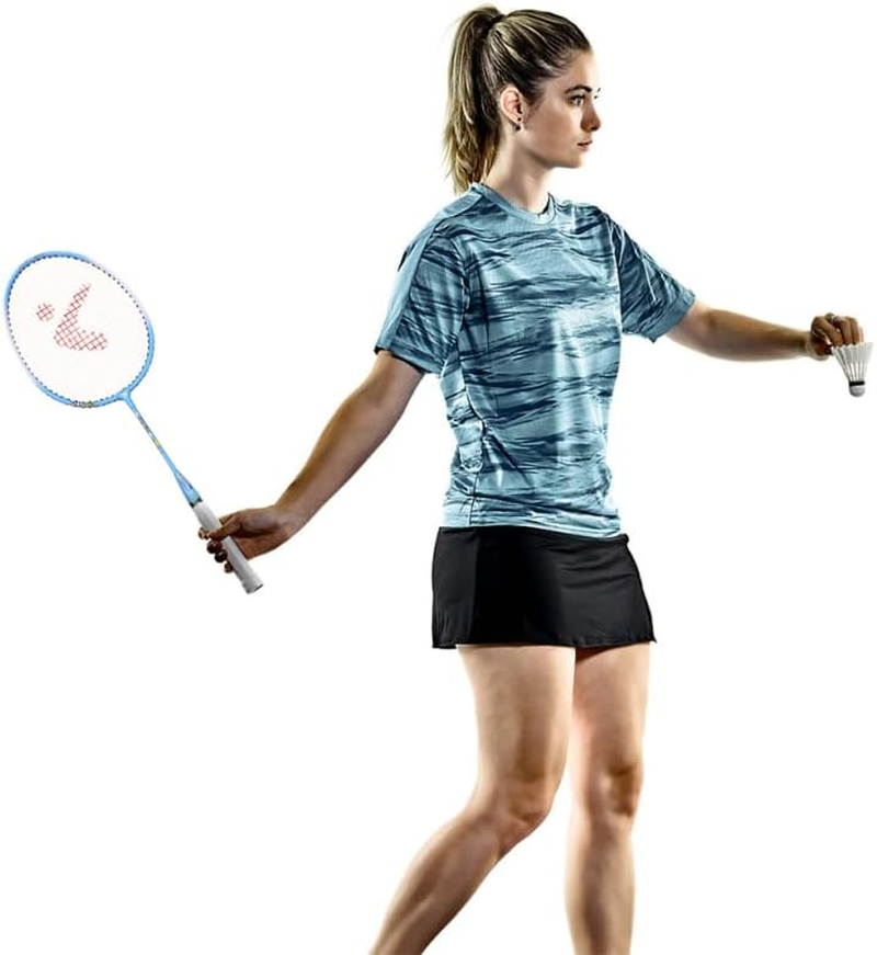 Kids Badminton Racket Set Aluminium Alloy Lightweight Cartoon Design Training Rackets for Children Outdoor Exercise Practice image number 4