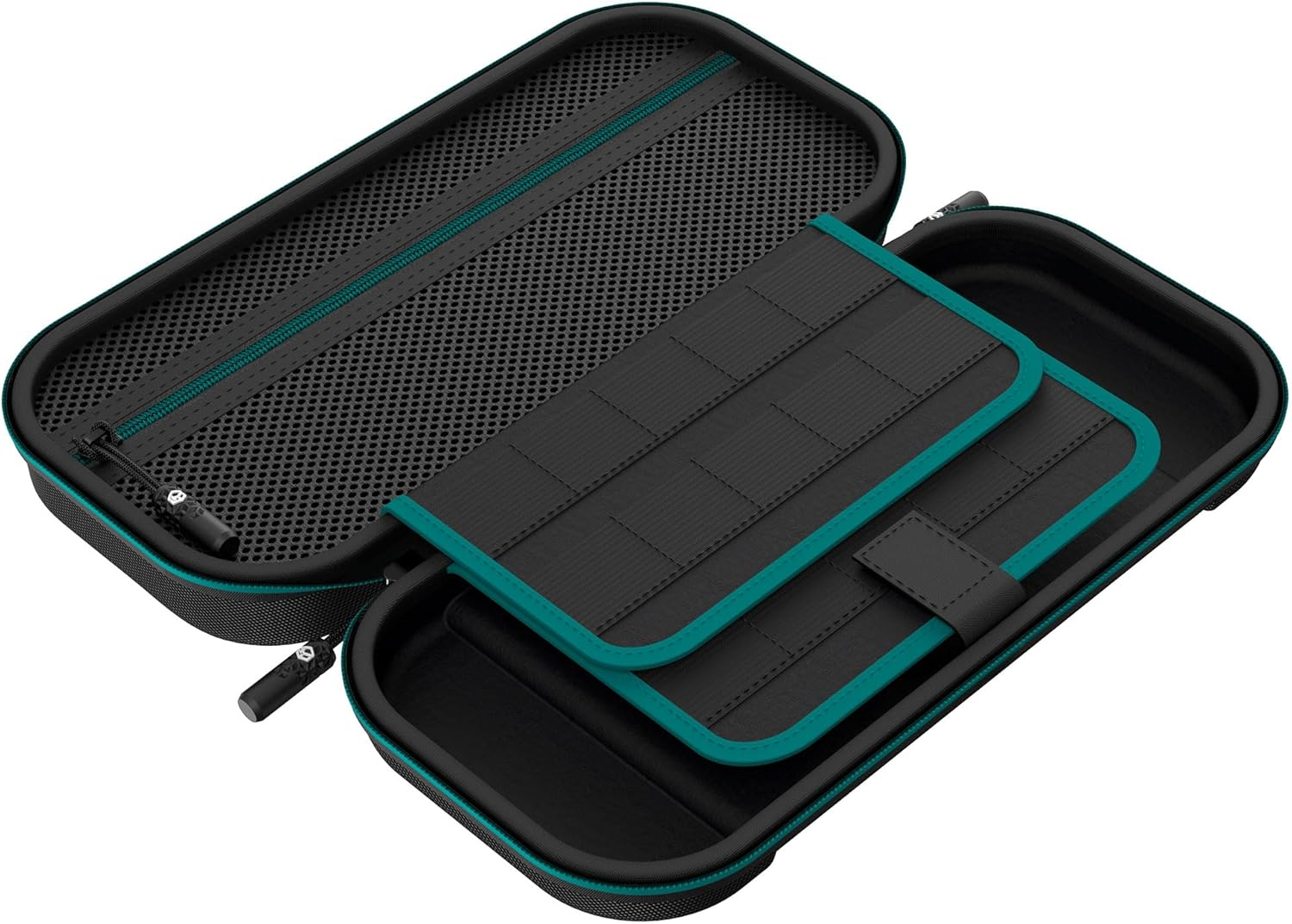 Powerwave Premium Carry Case Black Jade for Nintendo Switch 2, Durable Protective Hard Shell, 30 Game Cartridge Slots, Mesh Pocket, Portable Travel Storage Case image number 5