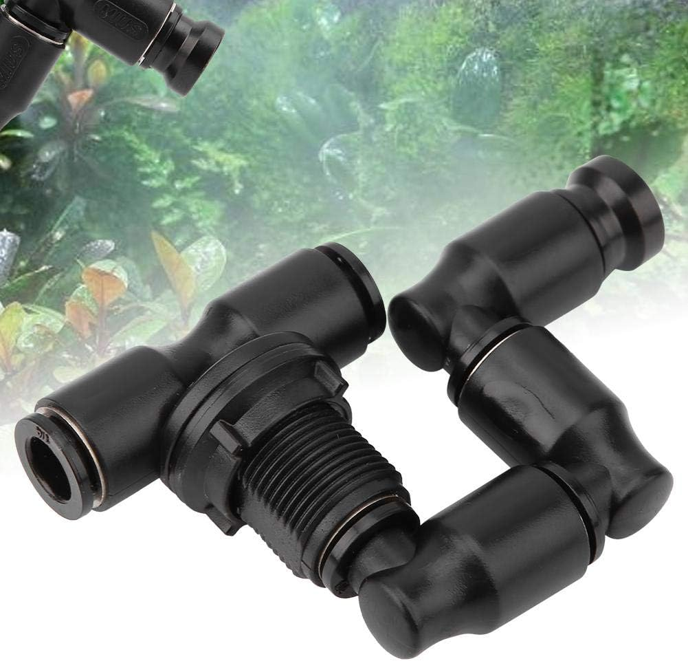 Rainforest Mist Maker Sprinkler Nozzle, 360 Degree Adjustable for Reptile Tank Cooling System, Black image number 2