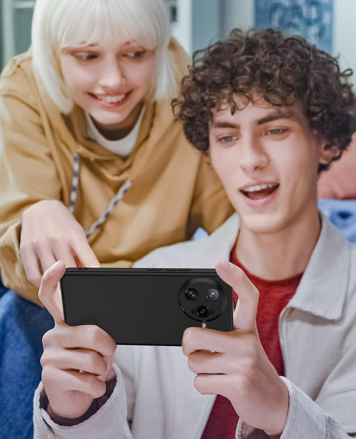 Sineordo Mobile Phone Case for Xiaomi Poco F7 Ultra 5G Case, Protective Case Xiaomi Poco F7 Ultra 5G Ultra Thin Cases Silicone TPU Drop-Proof Soft Case Matte - Black image number 2