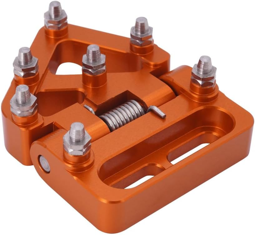 IUVWISN Motorcycle Folding Brake Pedal Tip CNC for 690 Enduro R/SMC R 790 890 950 990 1050 1090 1190 1290 Adventure R/S/T Orange image number 2
