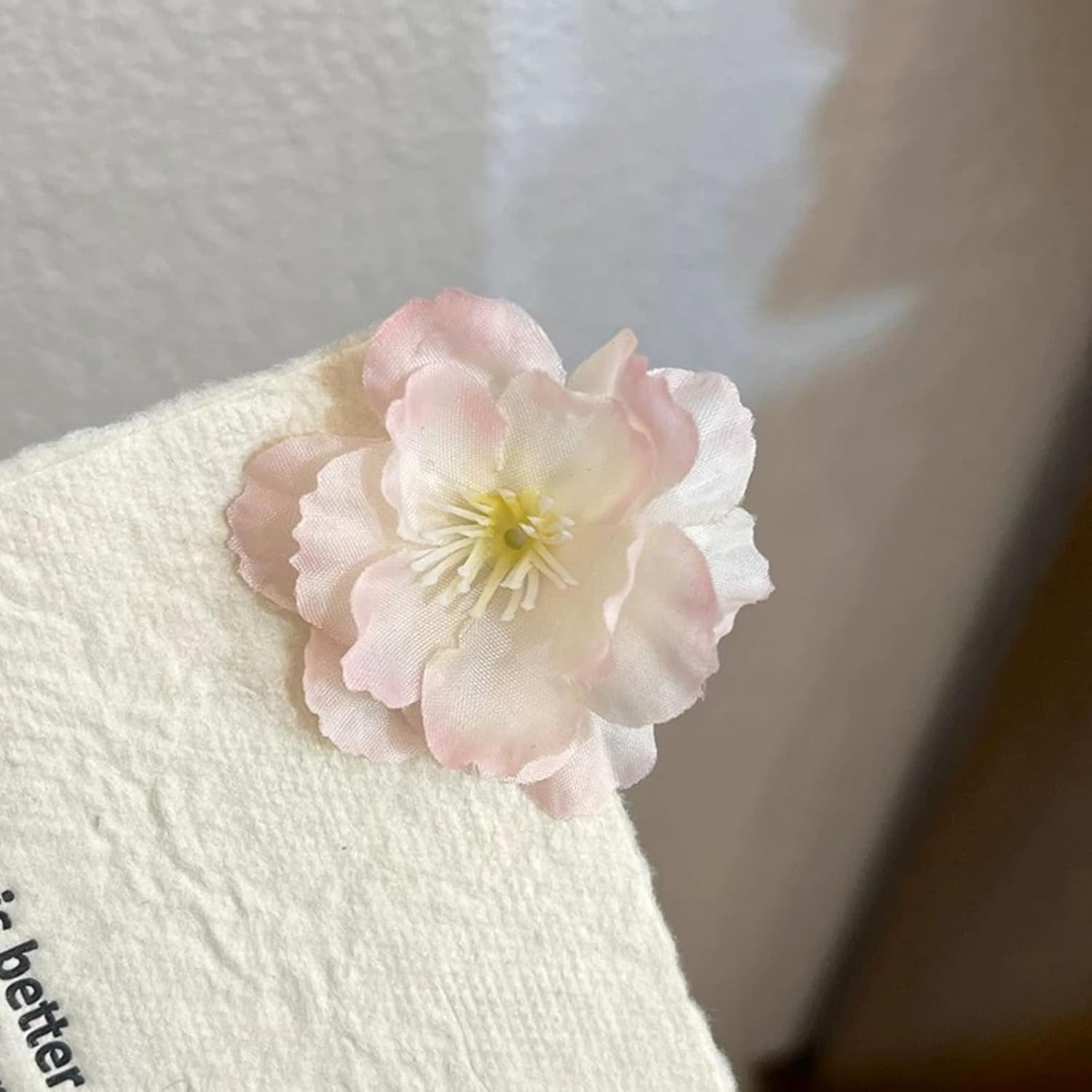 FOSDICK 10Pcs Pink Sakura Flower Hair Clips, Mini Flower Hair Pins for Women Girls Wedding Daily Hair Accessories, Floral Hair Clips with Cherry Blossom Design image number 3