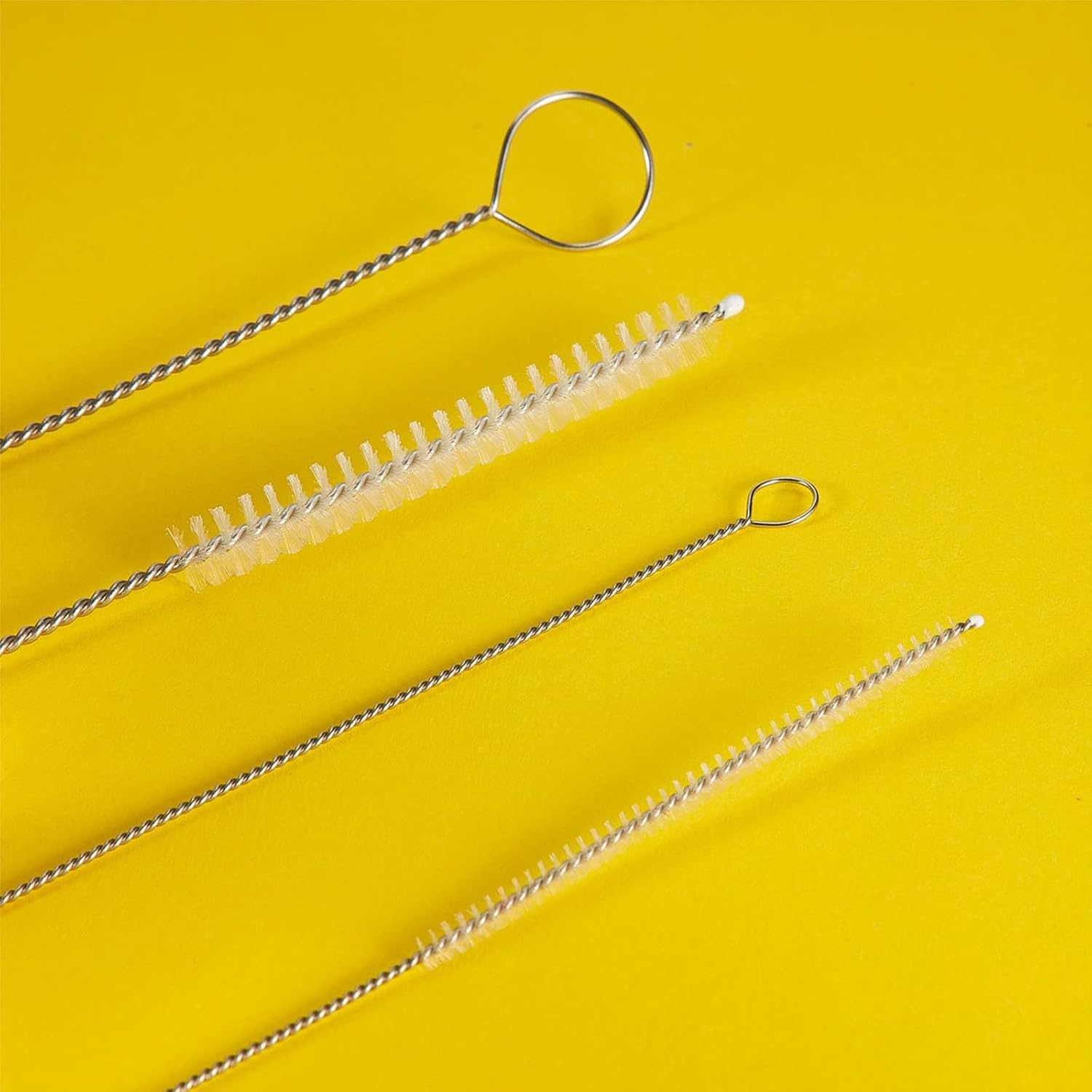 Pack of 2 Hose Brushes, 100 Cm, Flexible Cleaning Brush, Pipe Cleaner, Pipe Cleaner, Straw Brushes, Thin Long Drain Brush for with Drinking Tube (White) image number 1