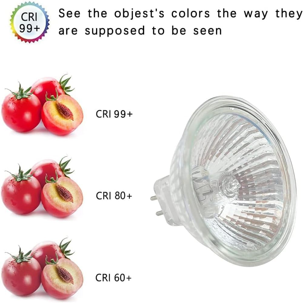 Suithink MR16 Halogen Bulbs, 2 Pack 12V 50W 2 Pin GU5.3 Base Warm White Light Bulb with Clear Glass Cover for Landscape Lights, Track Lights image number 2