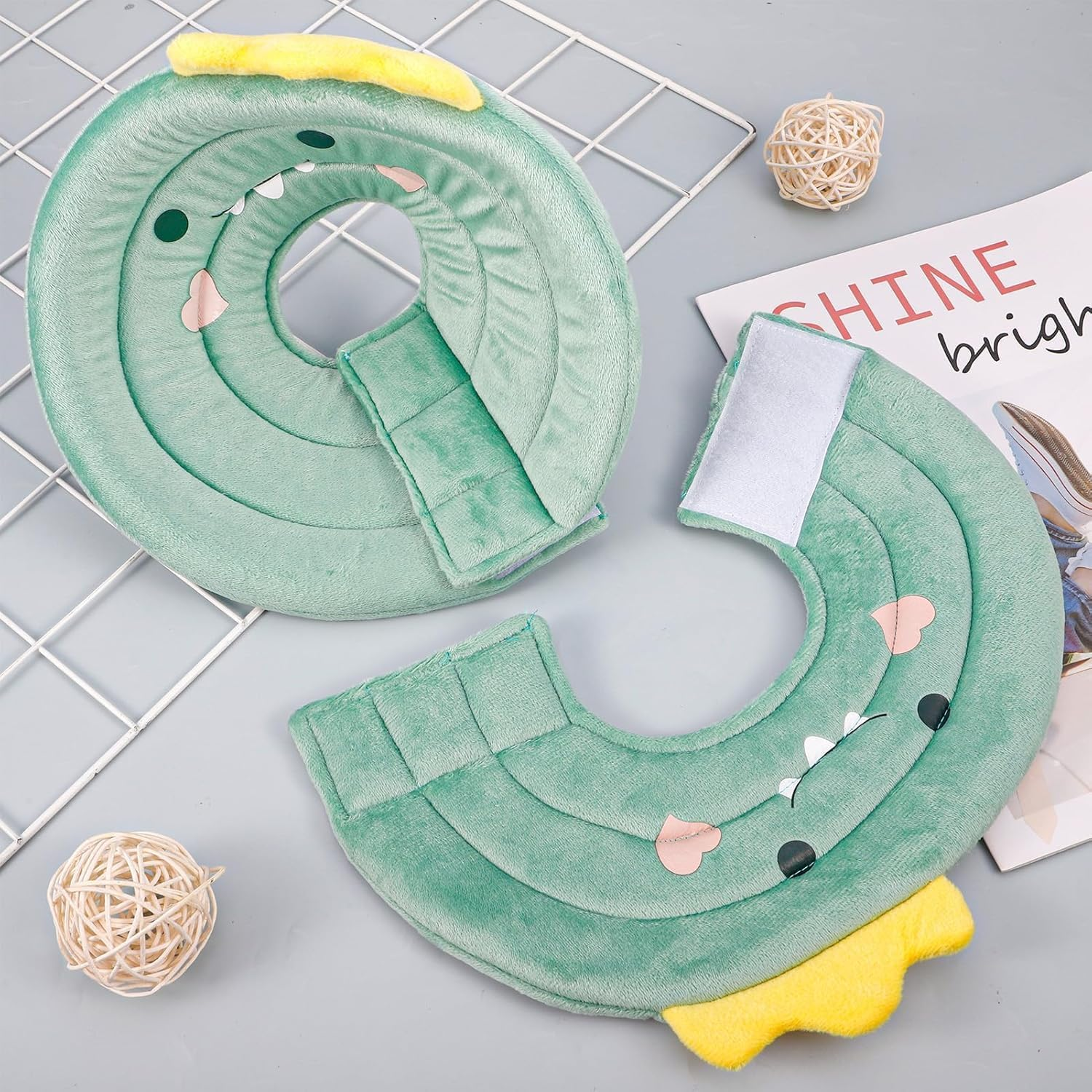 Cat Cone Collar Soft, Cute Cat Recovery Collar Soft Adjustable Cat Cones to Stop Licking Comfortable Breathable Lightweight Neck Cone for Cats Kittens Pet after Surgery (S) image number 1