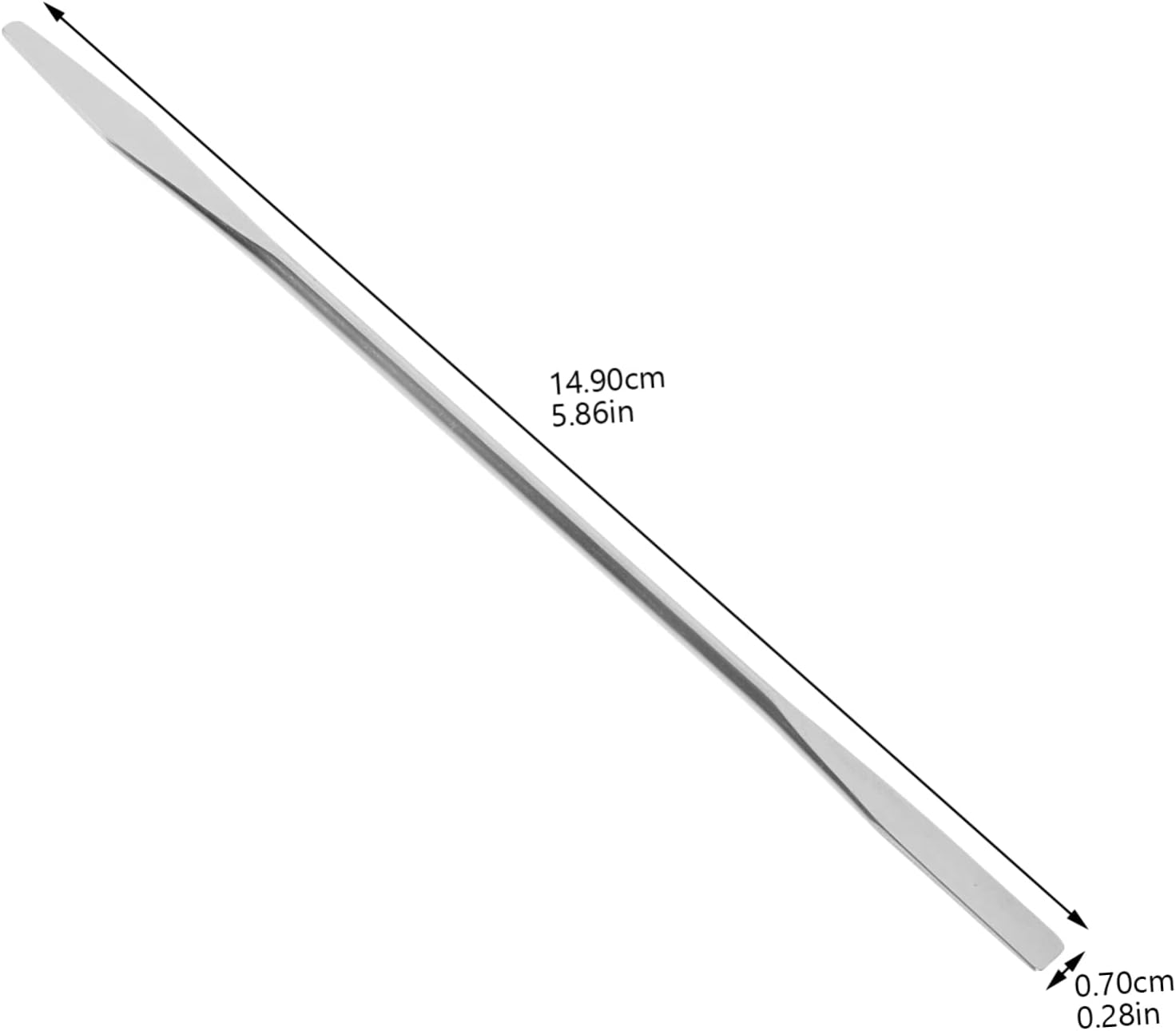 Gatuida 5Pcs Stainless Steel Makeup Spatula Cosmetic Mixer Tool for Foundation Stirring Professional Long Spatula for Makeup Mixing image number 5