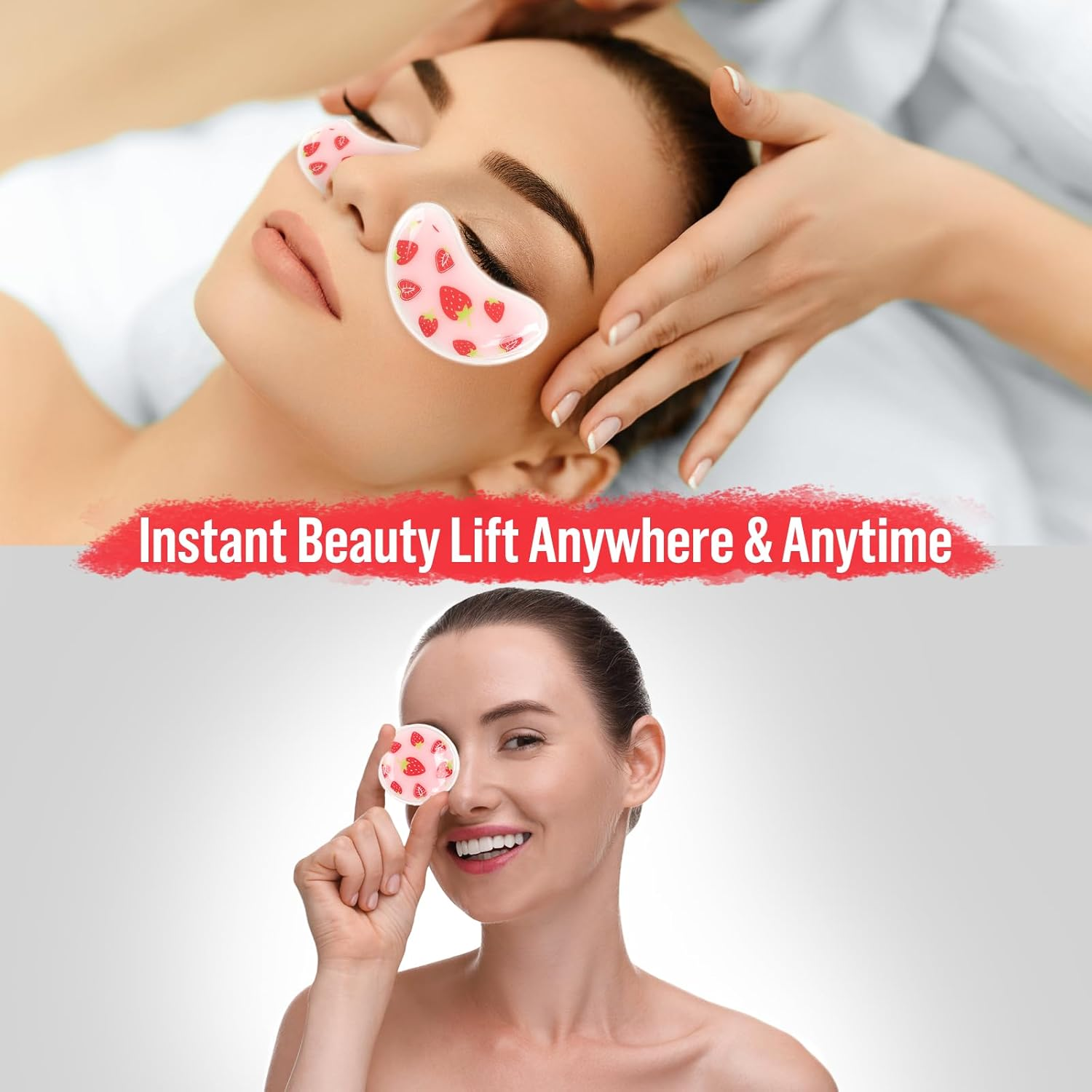 Beevines Small Gel Eye Ice Pack, 5 Pcs Cooling Ice Packs Reusable for Puffy Eyes, Warm & Cold Kids Pack for Boo Boos, Small Gel Patch for Puffiness, Allergies, Sinuses & Migraines image number 5