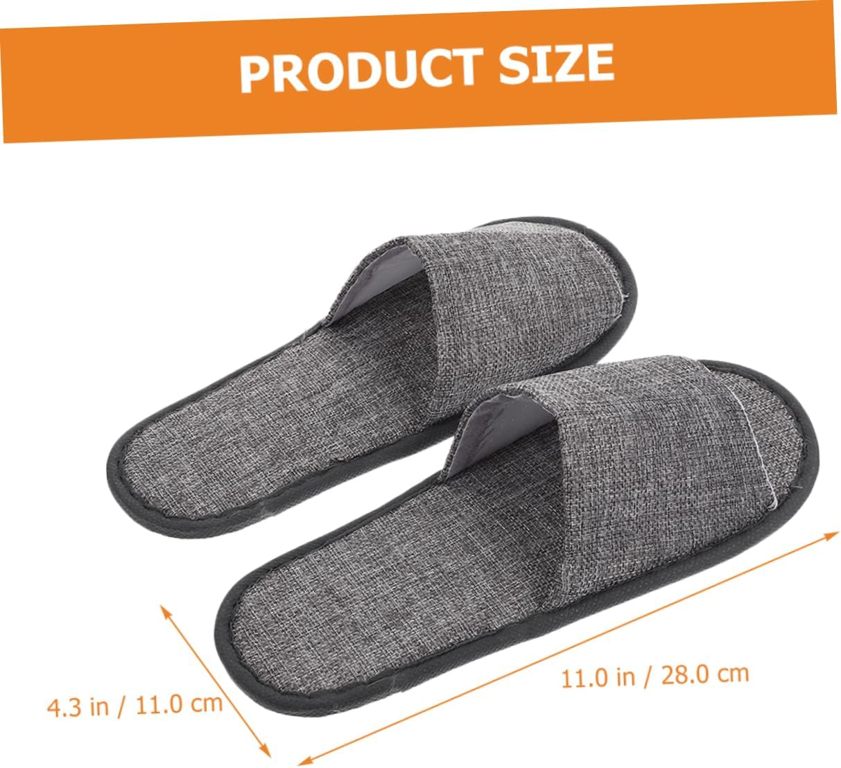 Vaguelly 12Pairs Slip Slippers for Men Travel Guest Open Toe Breathable Indoor Slippers image number 1