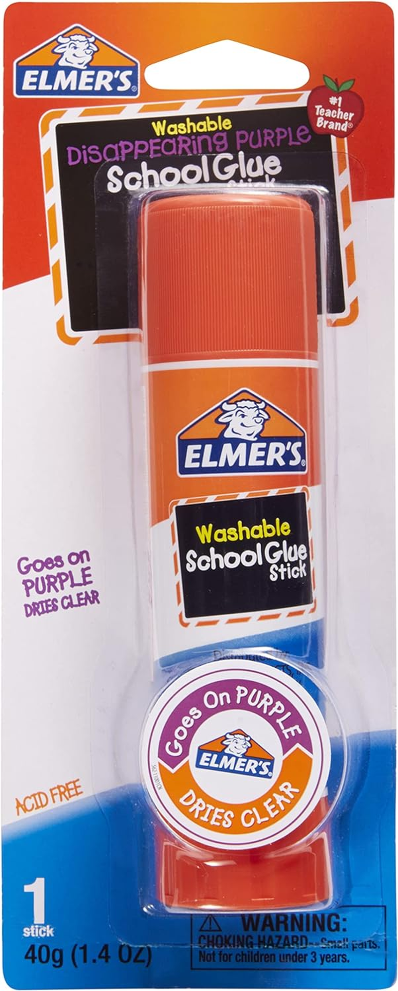 Elmer'S Disappearing Purple School Glue Stick | 22 Gram | Washable & Nontoxic Craft Glue | 1 Count