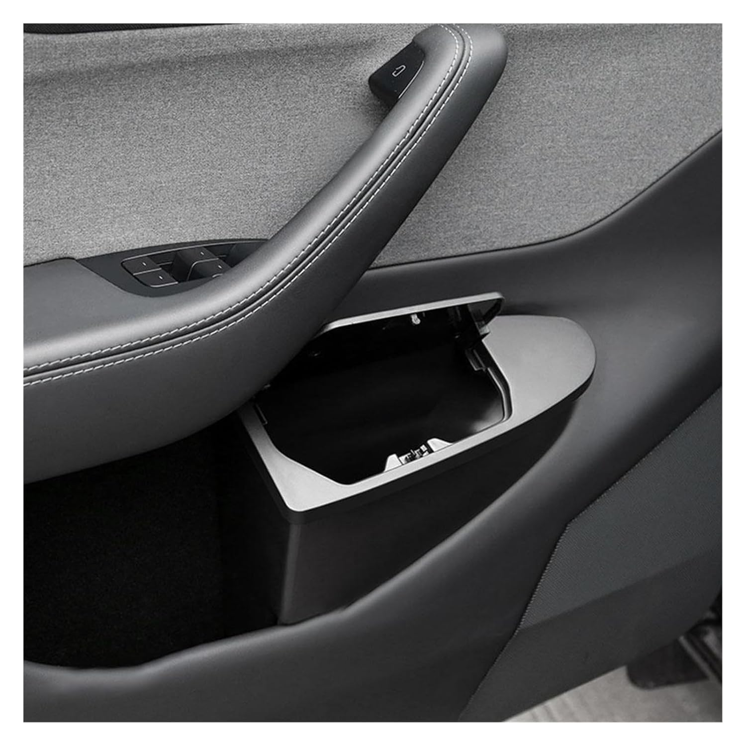 Front Door Trash Can Compatible for Tesla Model Y Juniper 2021-2025 Rear Central Control Garbage Bin Waterproof Storage Box Car Accessories(2025 My Juniper 2PCS) - 2025 Model Y 1Pcs image number 2