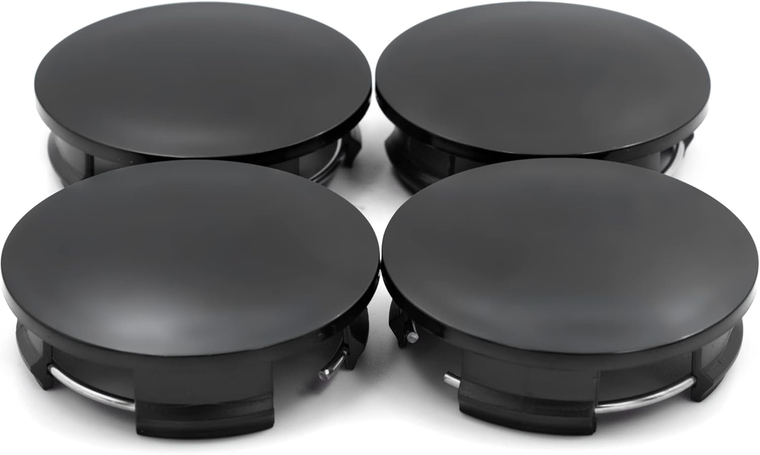 Rhinotuning Set of 4 Wheel Caps Outer Diameter 57Mm Hub Centre Caps, Clip Diameter 50Mm for Mazda 3 Series Black Wheel Center Cap