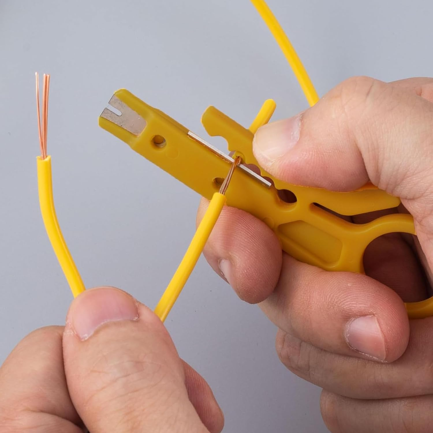 Hunken 10 Pcs Mini Wire Stripper Set, Punch down Cutter for Network Cables, RJ45/CAT5/CAT6, Telephone & UTP Data Cable, Compact and Portable Wire Strippers image number 1