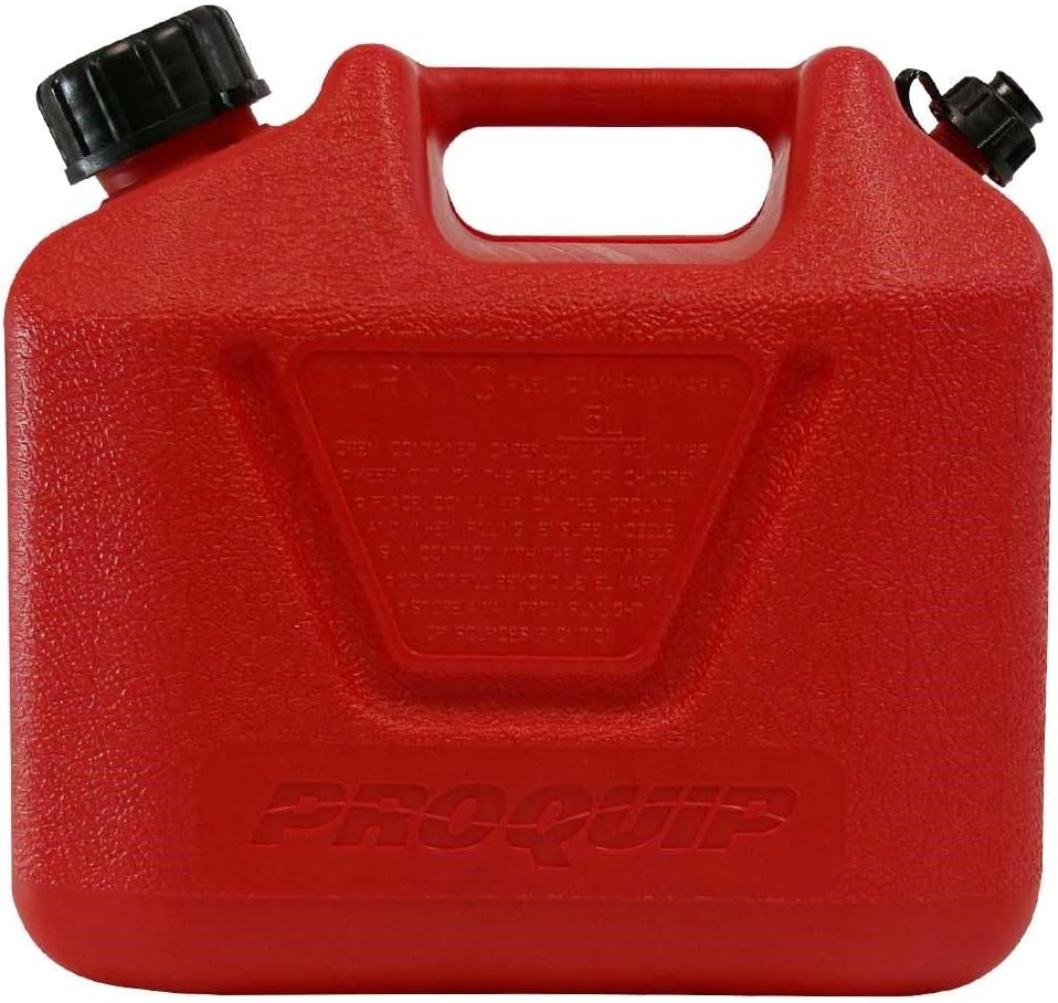 Pro Quip Plastic Unleaded Fast Pour Fuel Can, 5 Litre Capacity, Red image number 1