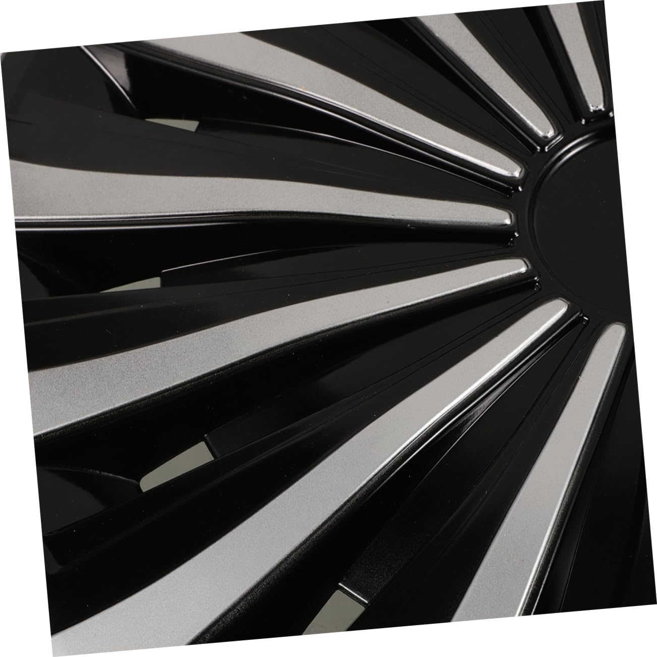 SOLUSTRE Car Wheel Cover Wheel Rim Protector Easy Installation Decorative for Vehicles Elegant Silver and Black Design image number 5