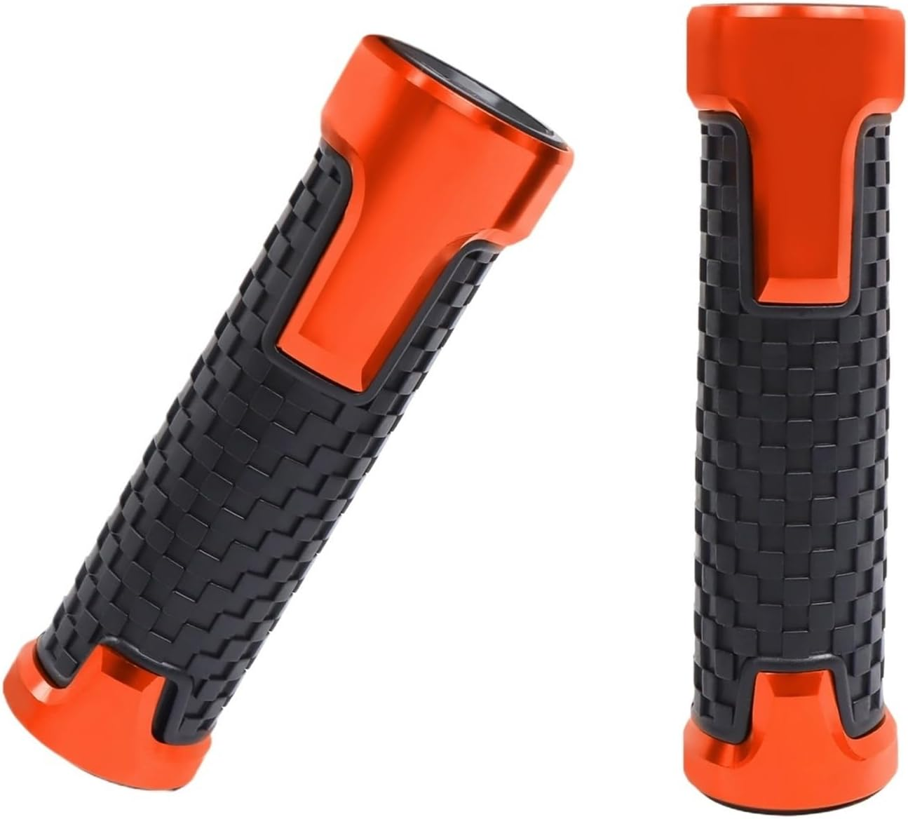 Jiningfushengdianzi Compatible with Kawasaki Ninja 250R 300 ER6 650 ZX6 ZX7 ZX9 ZX10 ZX12 ZX14 Z650 7/8'' 22MM Universal Motorcycle Handlebar Handle Grips End(Orange) image number 3