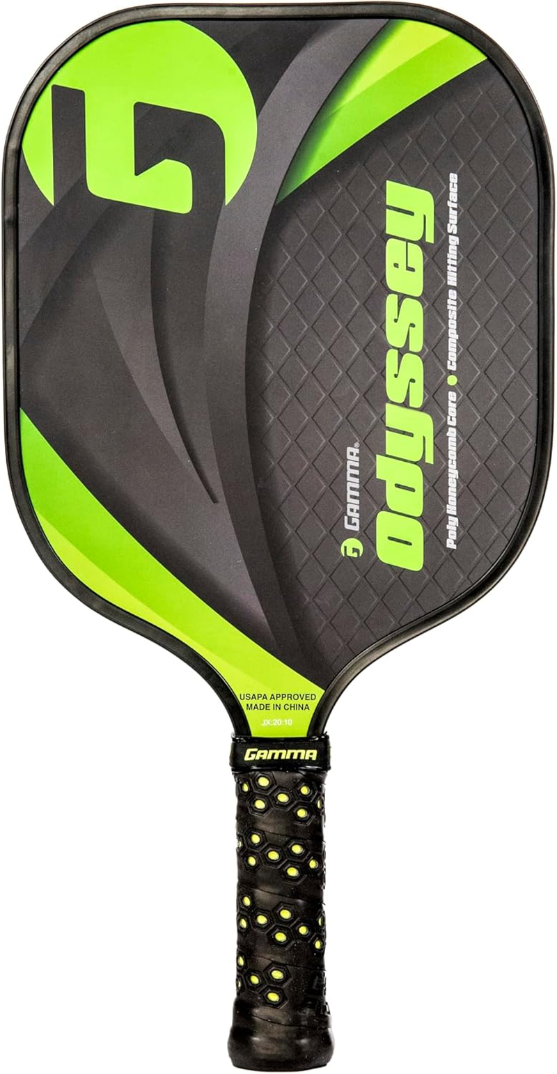 Gamma Sports 2.0 Pickleball Paddles: USAPA Approved, Textured Graphite or Fiberglass Surface, Honeycombed Aramid Core, Durable Flush-Fit Edge Guard, and Firm Honeycomb Grip, Indoor or Outdoor Play