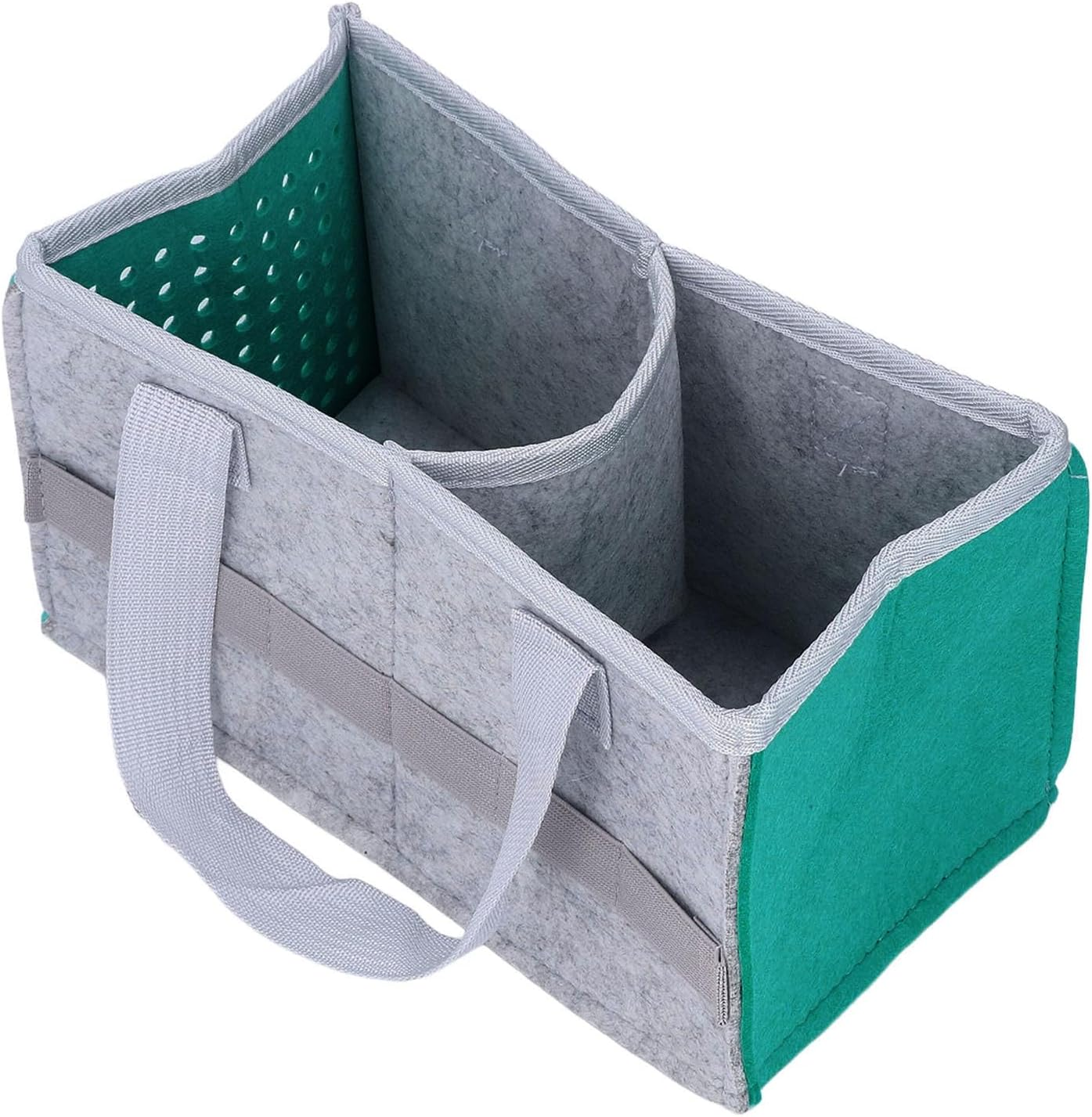 Jiawu Toniebox Felt Carrying Box/Cover with 6 Straps, Thick Felt Material to Prevent Scratches, Foldable and Portable, Suitable for Music Enthusiasts, 1 Carrying Box/Cover Included (Lake Blue) image number 6