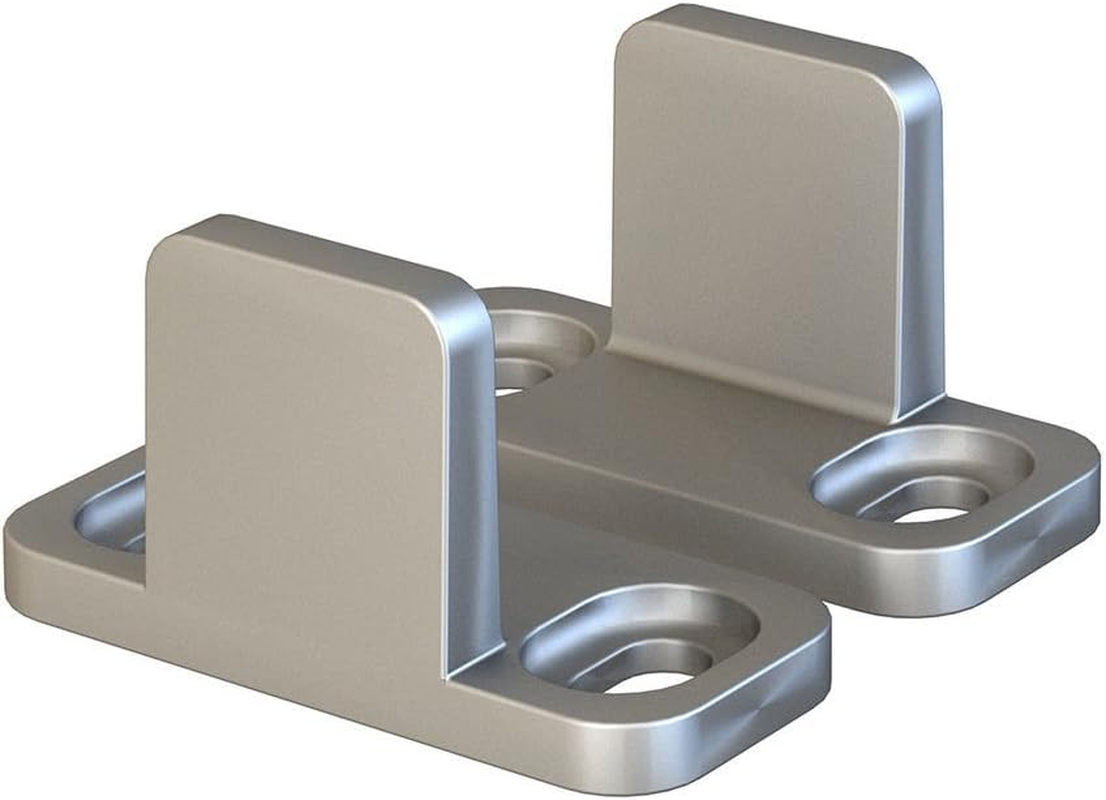 JUBEST Silver Aluminum T-Guide for Sliding Barn Door Hardware Set of 2