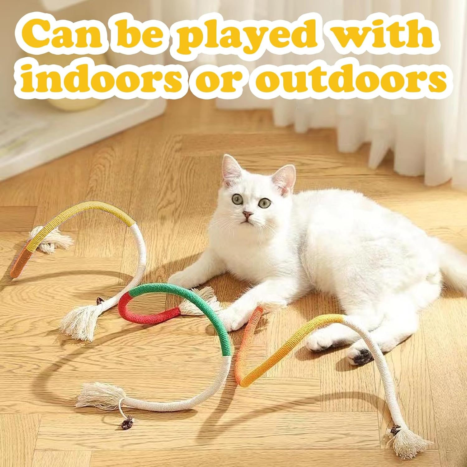 BSITSSS 2 Pieces Catnip Toy Bite Rope, Kitten Teething Chew Toy Rope, Interactive Cat Toy Bite Rope for Indoor Cats, Natural Catnip Cat Chew Teeth Cleaning Stress Release, Cotton Rope Toy image number 1