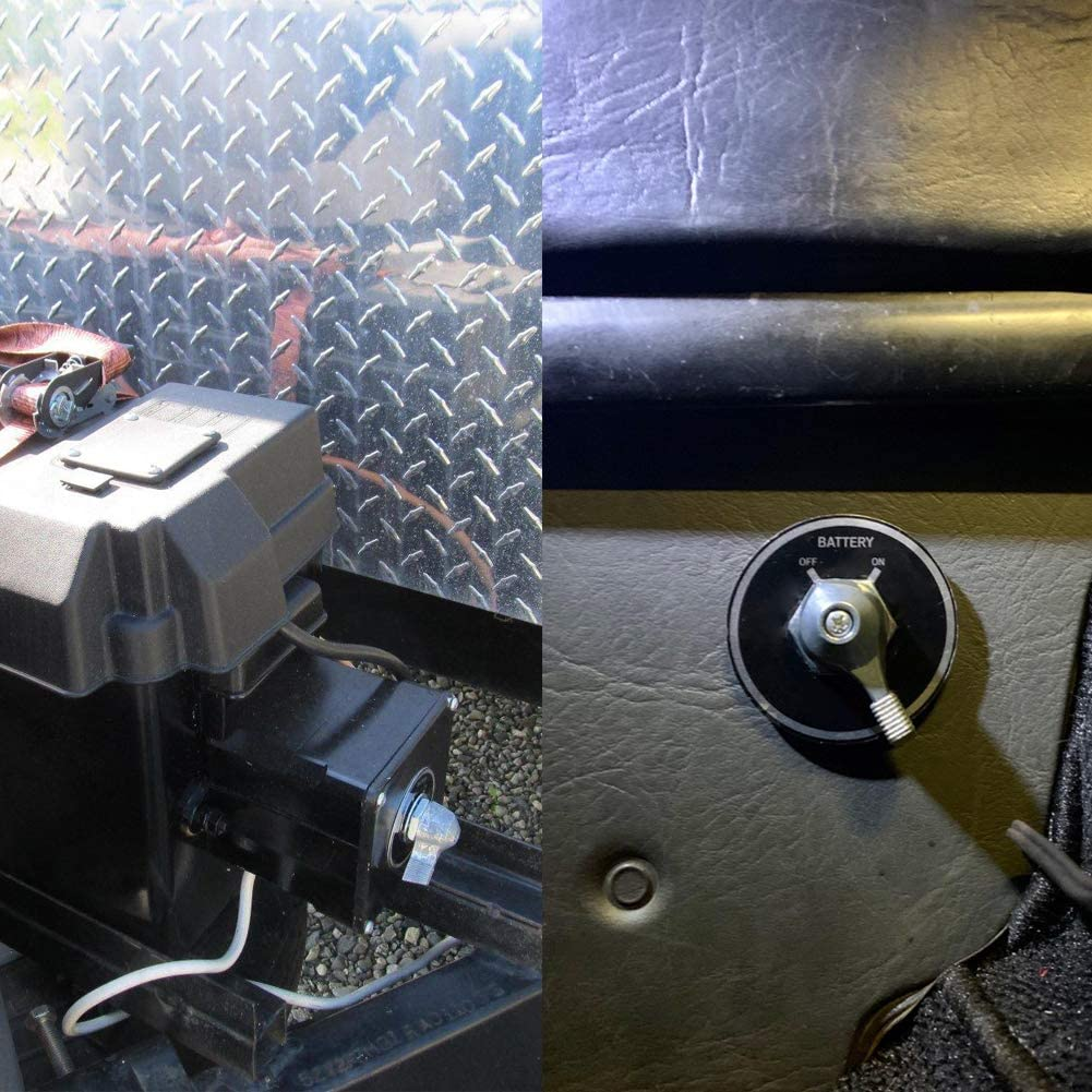 Ampper 12-24 V Master Battery Disconnect Switch, Battery Power Cut Isolator Killer for Car, Vehicle, RV and Boat (200 A, On/Off) image number 6