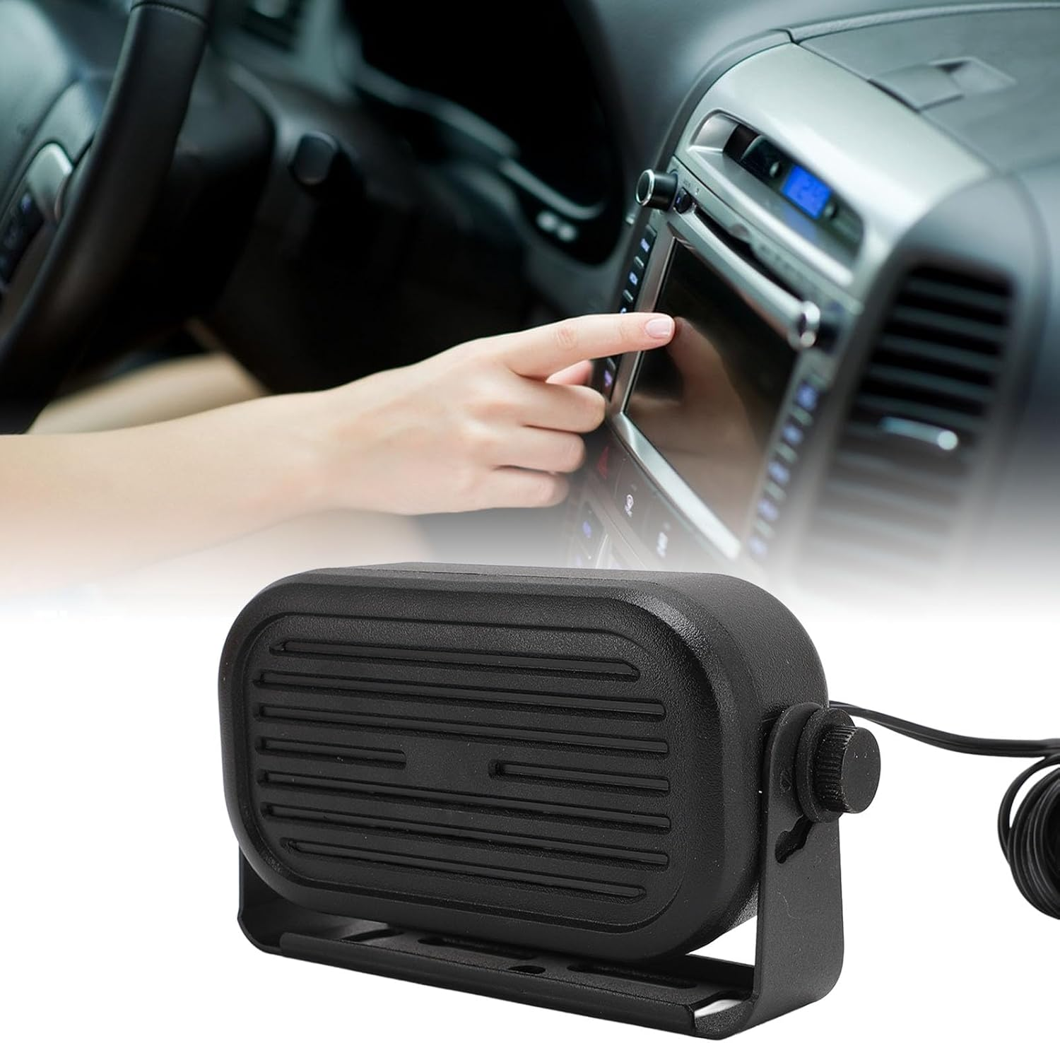 3.5Mm Car External Speaker,Loud and Clear Sound Mini External Speaker,Long Cable Car,For Cbham Scanners Mobile Transceiver