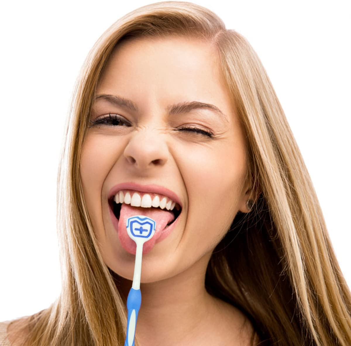 Tongue Brush, Tongue Scraper, Tongue Cleaner Helps Fight Bad Breath, 3 Tongue Scrapers, 3 Pack (Blue & Orange & Red) - Black  Blue  Green image number 4