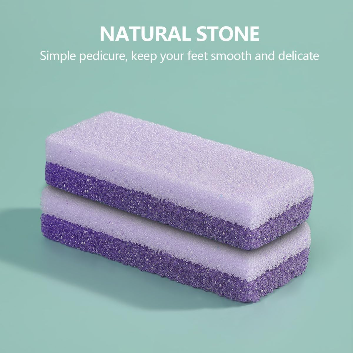 2Pcs Foot Scrubber, Care Pumice Stone for Feet, Professional Pedicure Tools, Callus Remover, Foot File, Foot Exfoliator Exfoliating Tool for Feet with More Dead Skin and Callus (Purple) - Purple image number 4