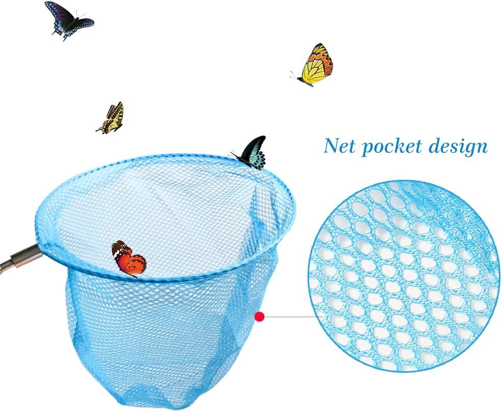 USATDD Kids Telescopic Butterfly Fishing Nets Great for Catching Insects Bugs Fish Caterpillar Ladybird Nets Outdoor Tools Colorful Extendable 34" Inch 6 Pack image number 6
