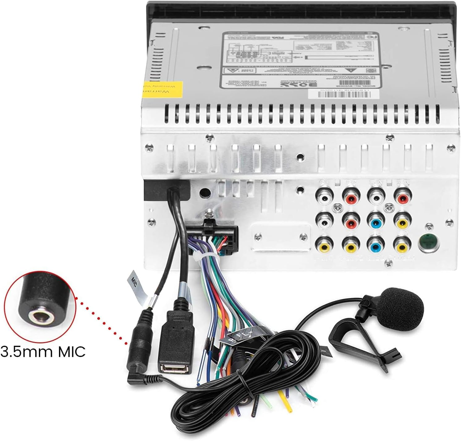 2 Pack 3.5Mm Microphone Assembly Mic for Car Vehicle Head Unit Bluetooth Enabled Stereo Radio GPS DVD image number 5