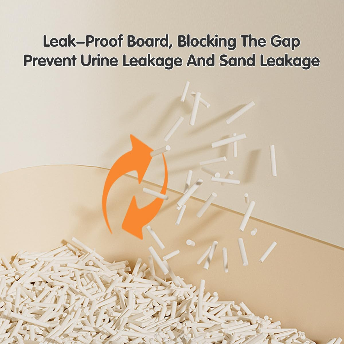 AIMALL 1Pc Fully Enclosed Cat Litter Box 24.4In with Drawer Design Extra Long Corridor Anti-Sand Odour Cat Toilet for Large Cats image number 6